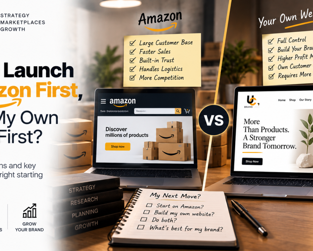 Should I Launch on Amazon First, or Build My Own Website First?